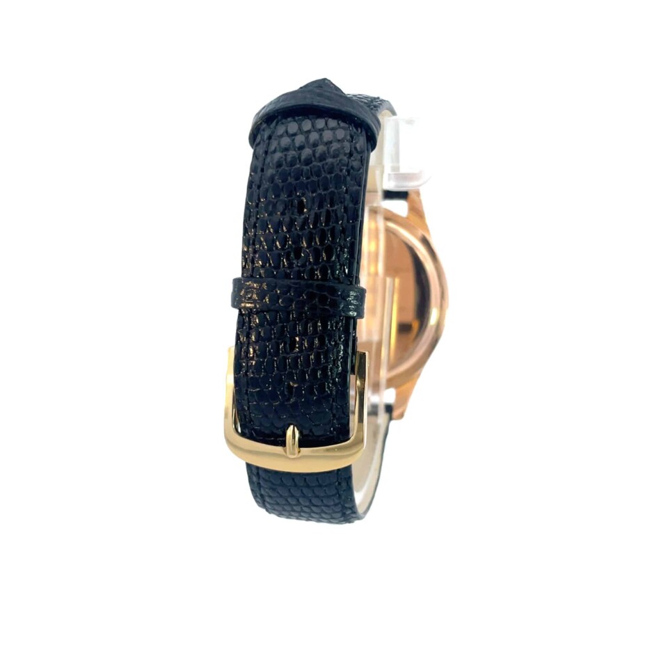 Vintage 1954 Omega Jumbo rose gold manual wind wristwatch.