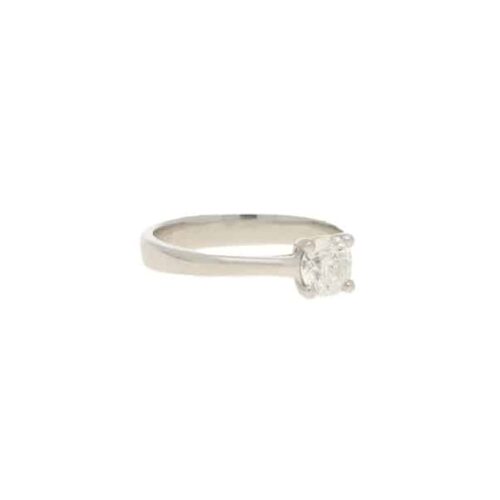 Vintage Cartier Diamond Ring in Platinum, Size 56
