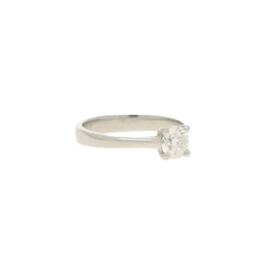 Vintage Cartier Diamond Ring in Platinum, Size 56