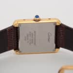 Vintage Cartier Tank Solo gold wrist watch with quartz movement