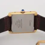 Vintage Cartier Tank Solo gold wrist watch with quartz movement