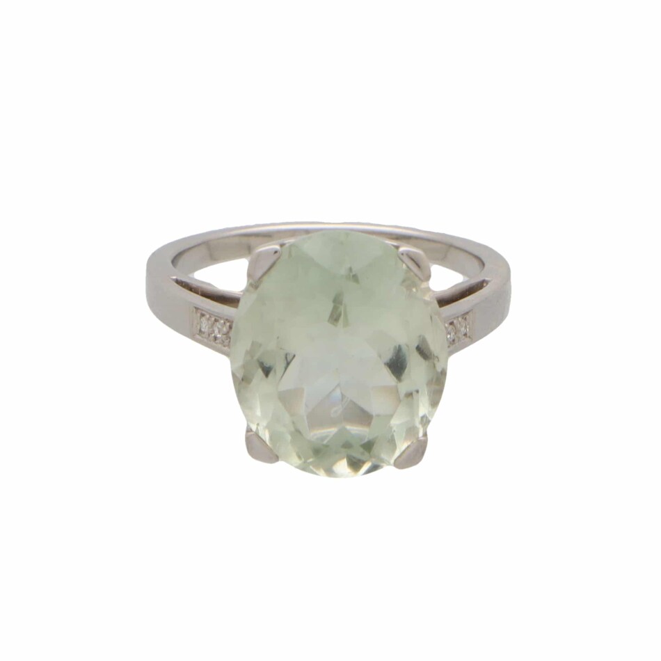 Vintage Mauboussin Gueule d'Amour Aquamarine Ring in White Gold