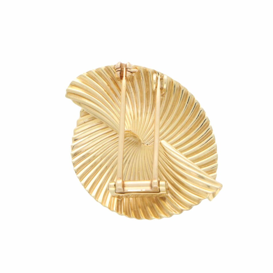Vintage Tiffany & Co.Fan Brooch in Yellow Gold