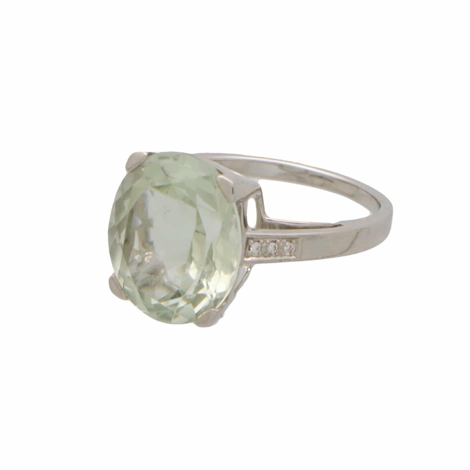Vintage Mauboussin Gueule d'Amour Aquamarine Ring in White Gold
