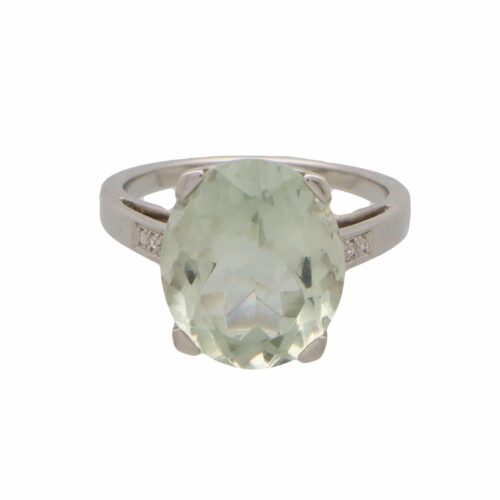 Vintage Mauboussin Gueule d'Amour Aquamarine Ring in White Gold