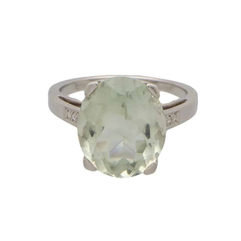 Vintage Mauboussin Gueule d'Amour Aquamarine Ring in White Gold