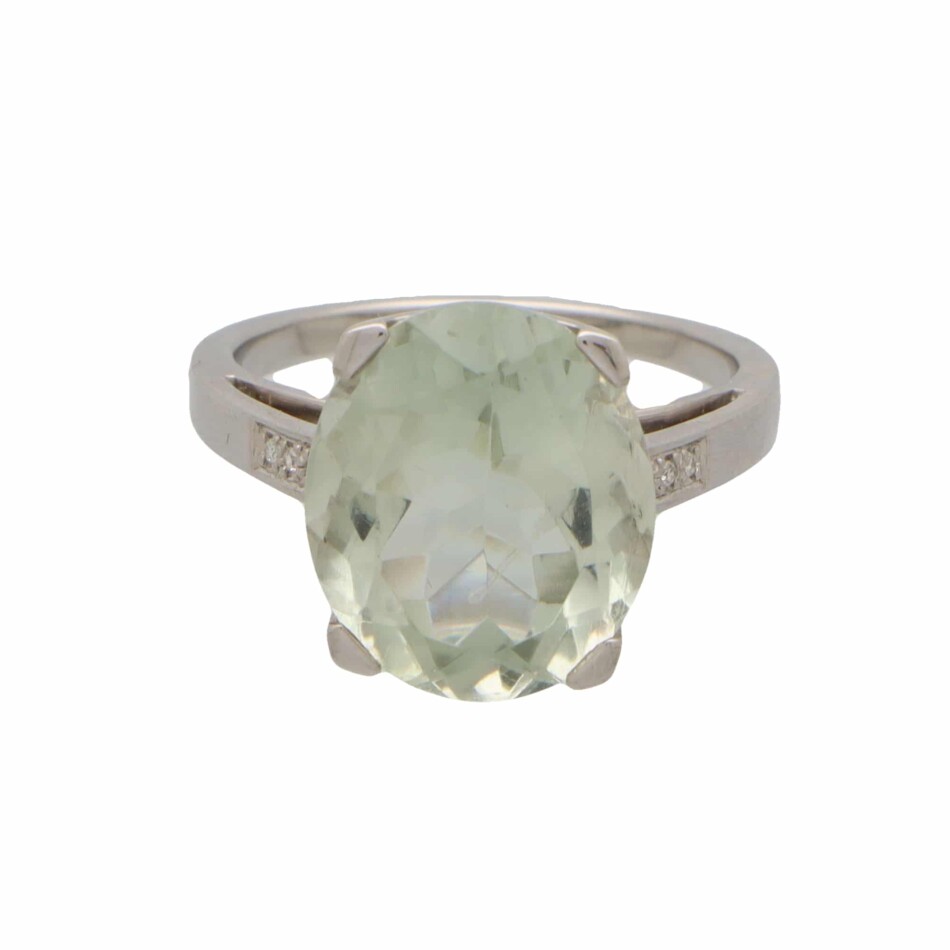 Vintage Mauboussin Gueule d'Amour Aquamarine Ring in White Gold