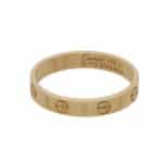 Vintage Cartier Mini Diamond Love Ring in Yellow Gold, Size 51