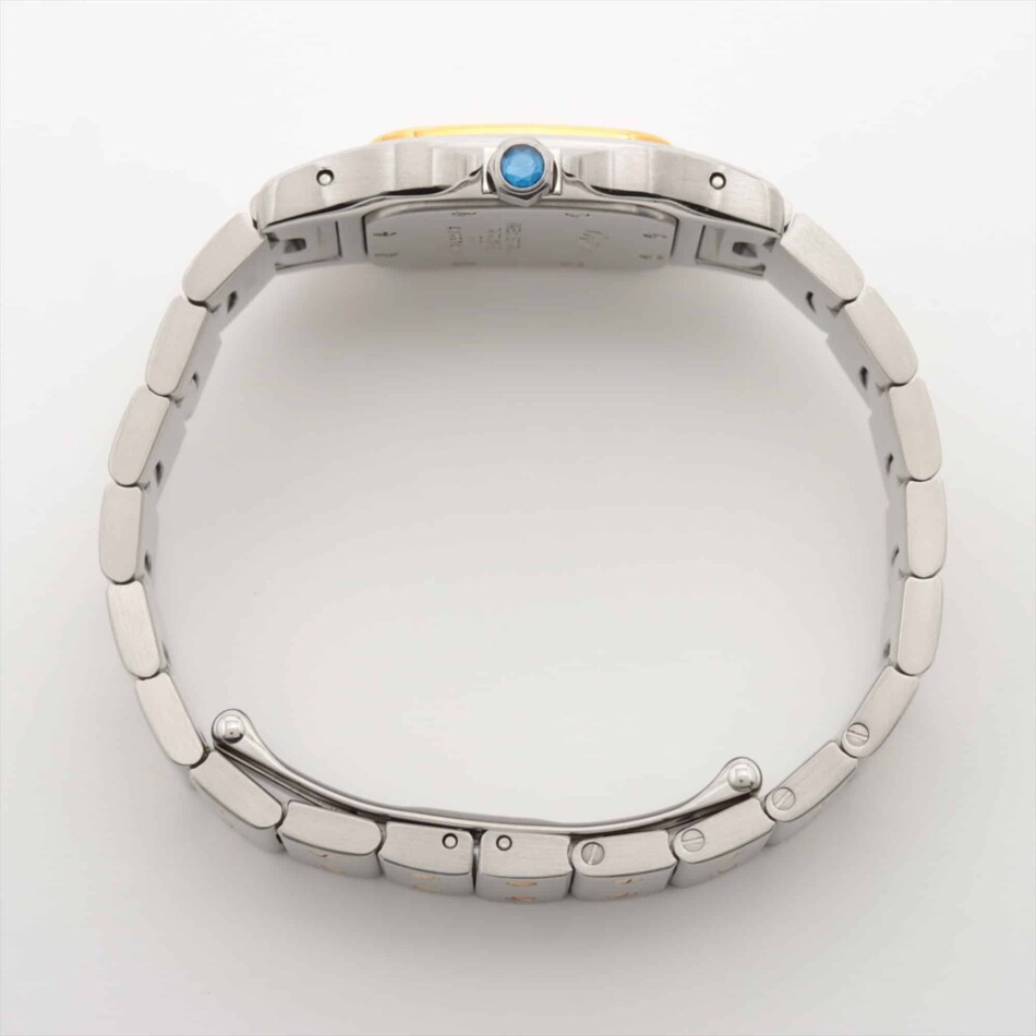 Vintage Cartier Santos steel and gold wrist watch, quartz