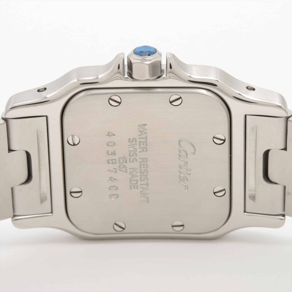 Vintage Cartier Santos steel and gold wrist watch, quartz