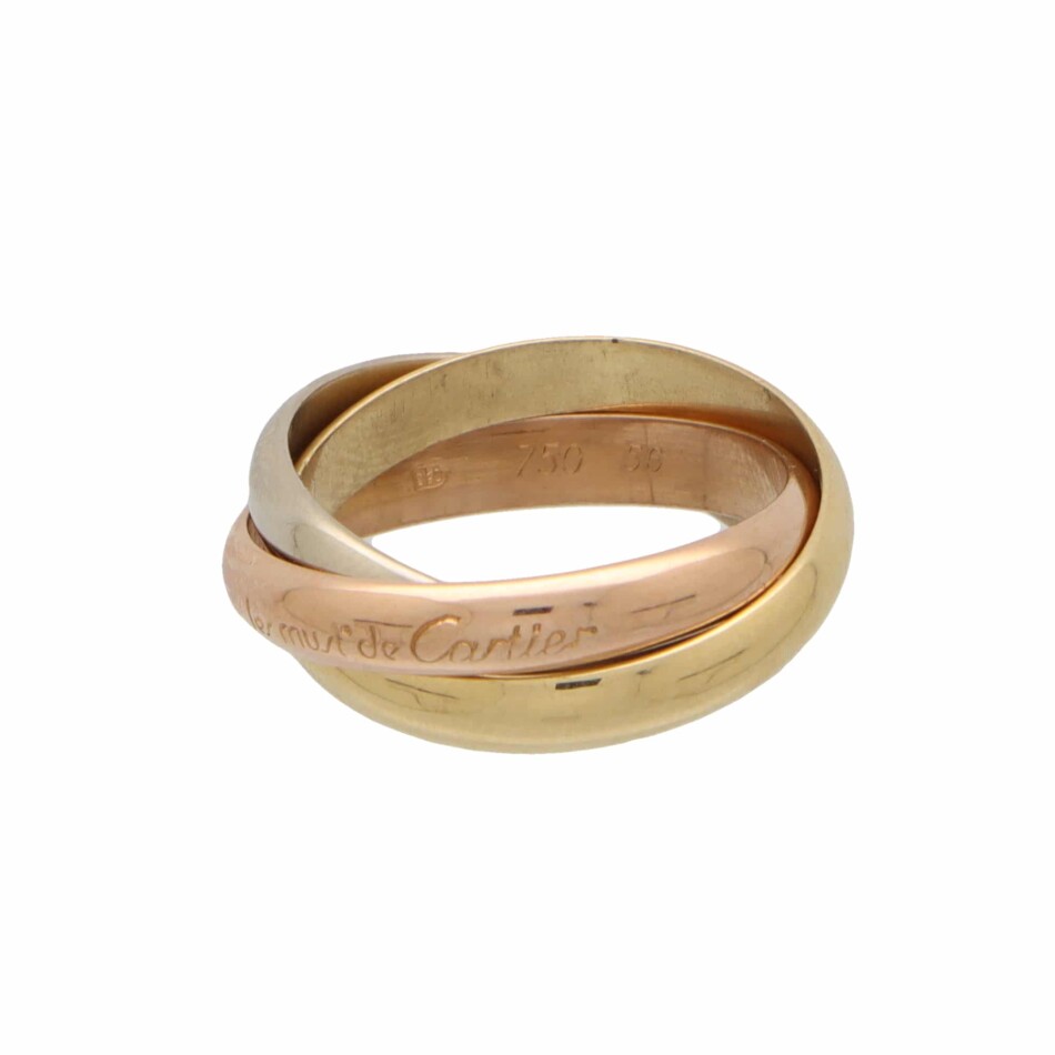 Vintage Les Must De Cartier Trinity Ring, Size 56