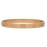 Vintage Cartier Love Bracelet in Rose Gold, Size 17