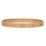 Vintage Cartier Love Bracelet in Rose Gold, Size 17
