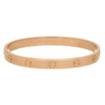 Vintage Cartier Love Bracelet in Rose Gold, Size 17