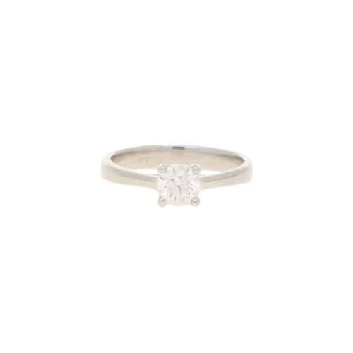 Vintage Cartier Diamond Ring in Platinum, Size 56