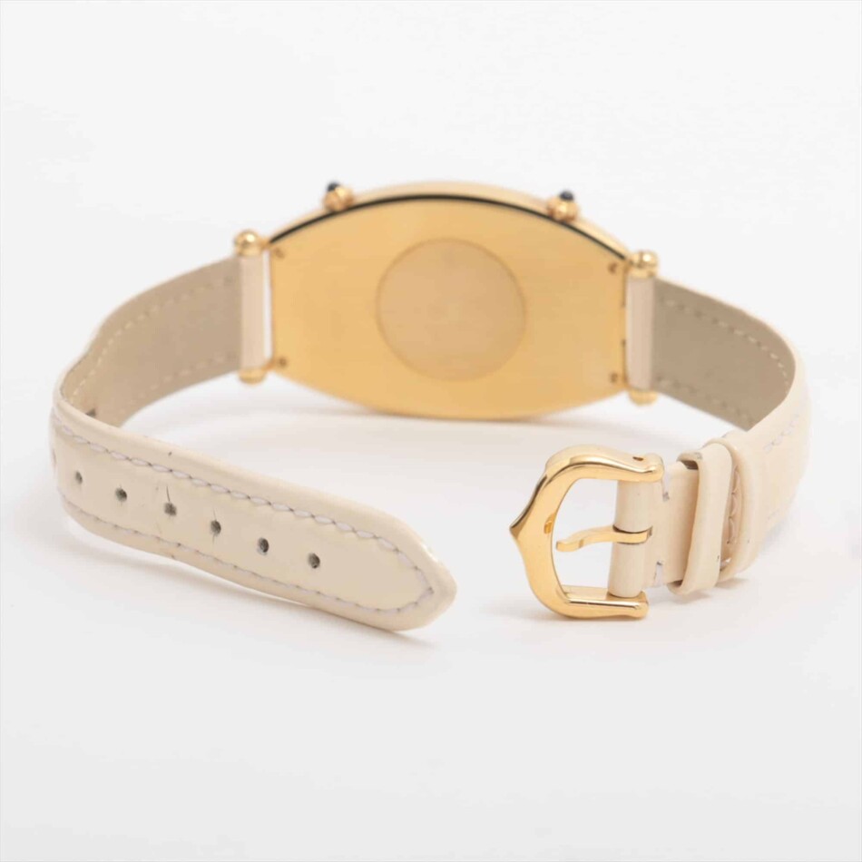 Cartier Tonneau 'Dual Time' 18ct yellow gold wrist watch