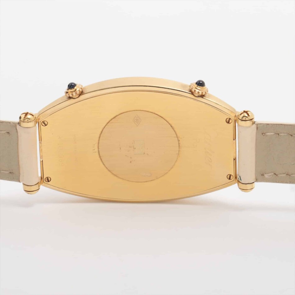Cartier Tonneau 'Dual Time' 18ct yellow gold wrist watch