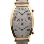 Cartier Tonneau 'Dual Time' 18ct yellow gold wrist watch