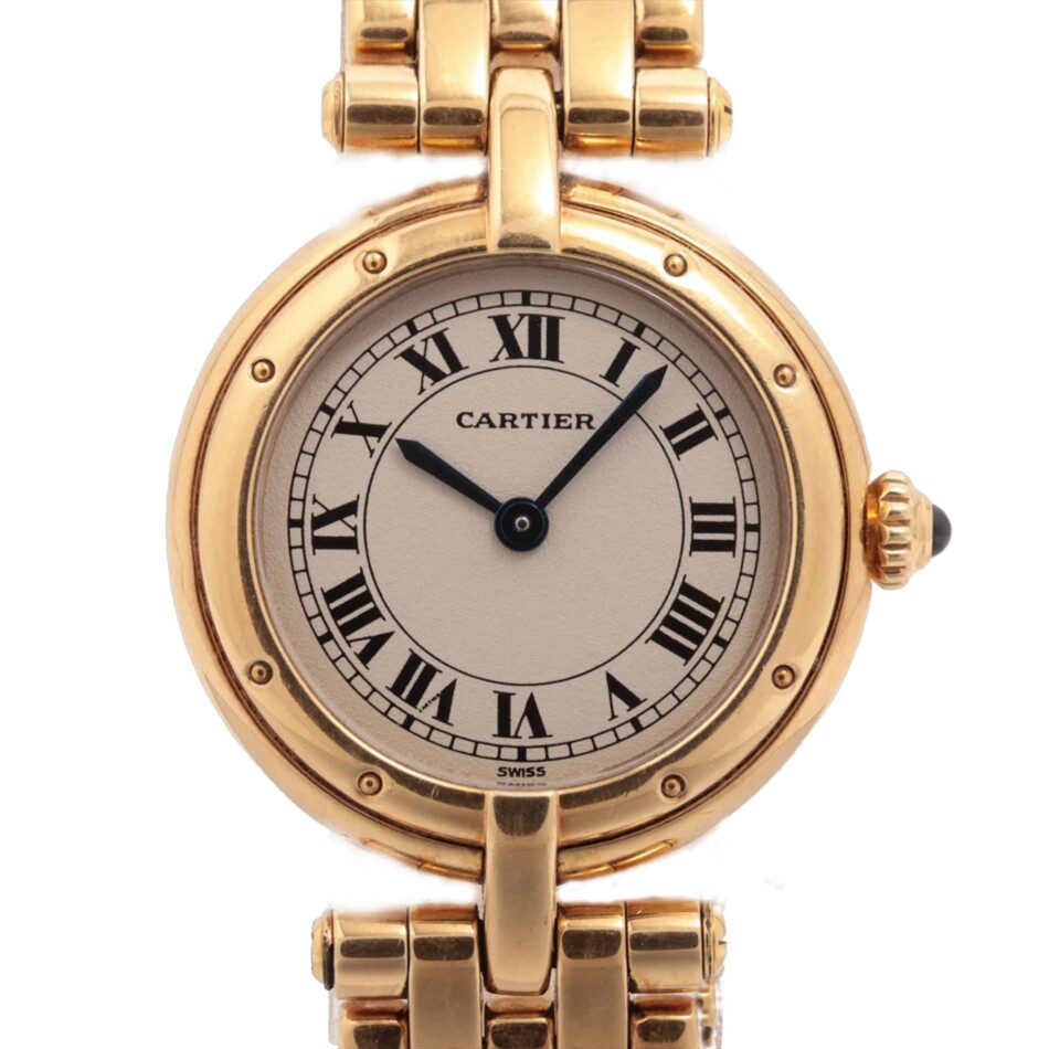 Vintage Cartier Panthere Vendome watch in full 18k yellow gold.