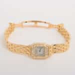 Vintage Cartier Panthere Mini watch in yellow gold and diamonds