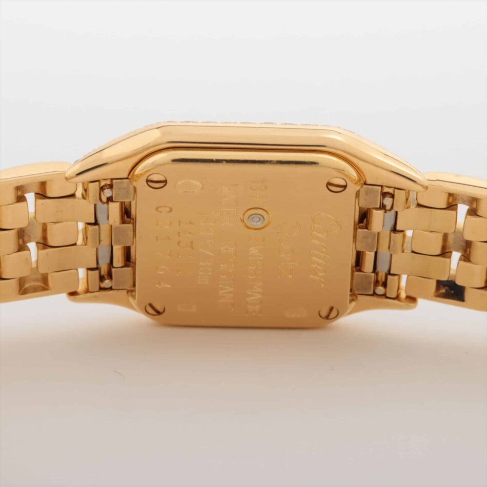 Vintage Cartier Panthere Mini watch in yellow gold and diamonds