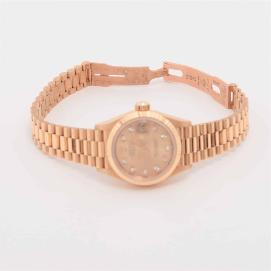 Vintage 1990 Rolex Oyster Perpetual Datejust 18ct with diamonds