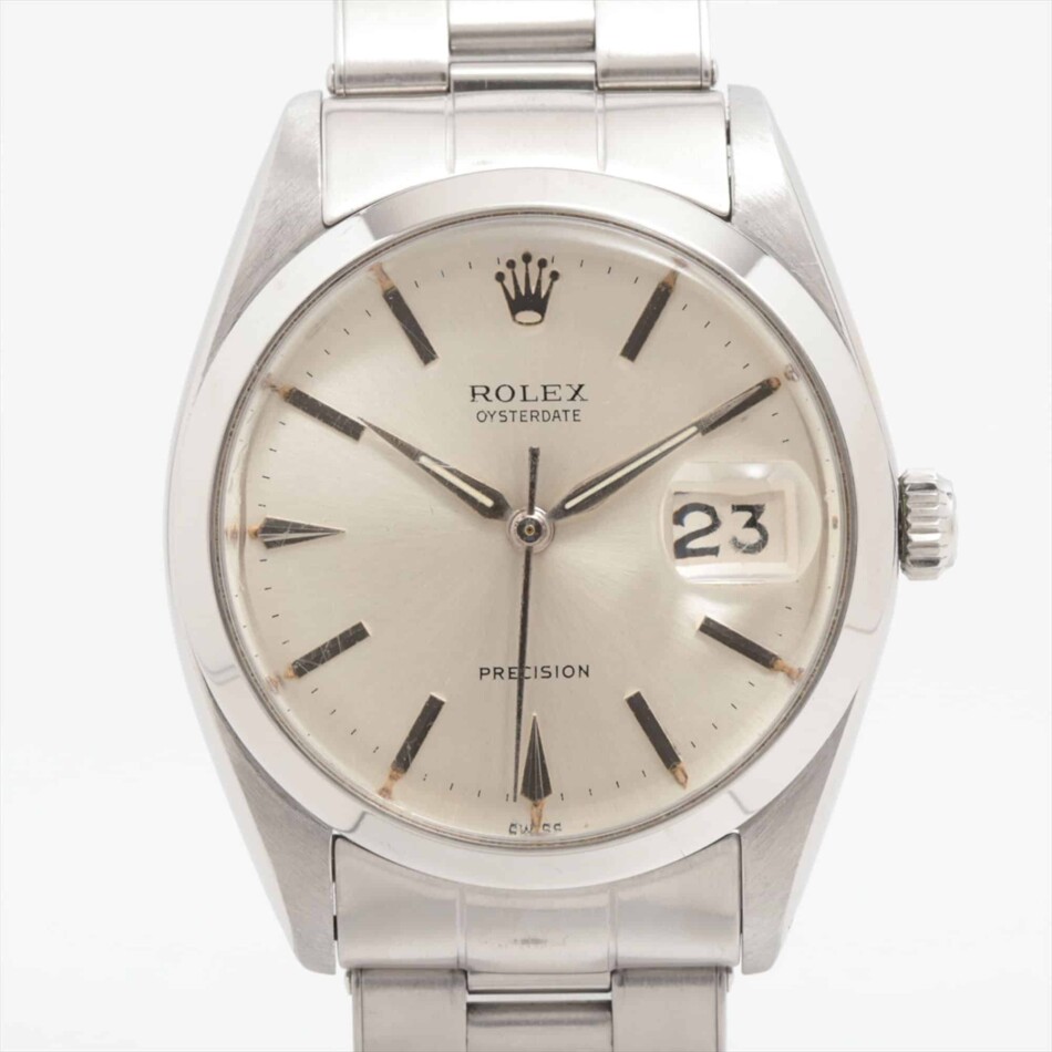 Viintage 1963 manual wind Rolex Oyster Date Precision watch.