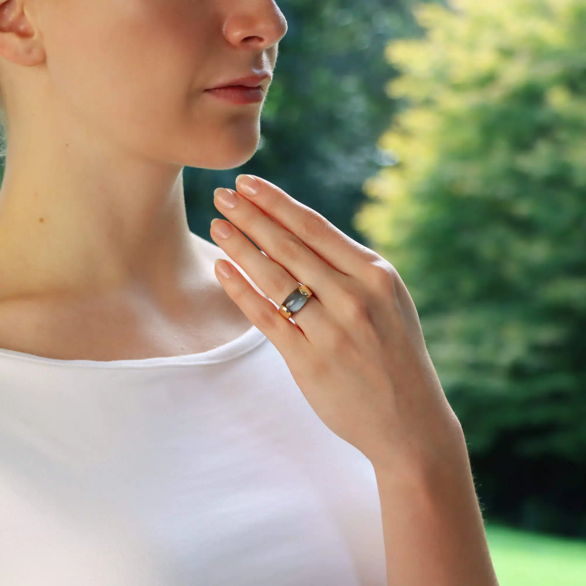Vintage Bulgari Tronchetto Topaz Ring in Yellow Gold
