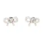 Ponte Vecchio Diamond Bow Stud Earrings in Platinum