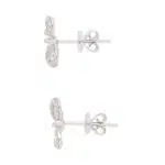 Ponte Vecchio Diamond Bow Stud Earrings in Platinum