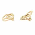 Vintage Tiffany & Co. Triple Heart Clip Earrings in Yellow Gold