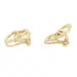 Vintage Tiffany & Co. Triple Heart Clip Earrings in Yellow Gold
