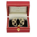 Vintage Tiffany & Co. Triple Heart Clip Earrings in Yellow Gold