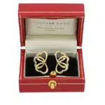 Vintage Tiffany & Co. Triple Heart Clip Earrings in Yellow Gold
