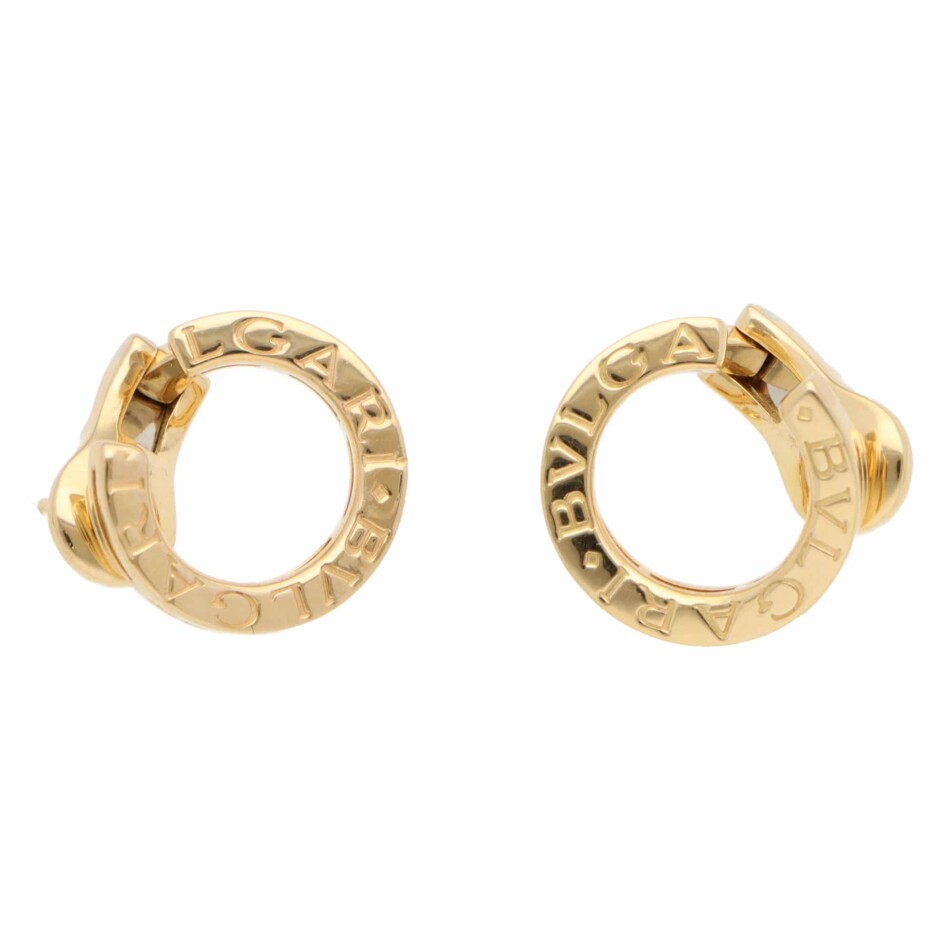 Vintage Bulgari B.zero1 Circular Earrings in Yellow Gold