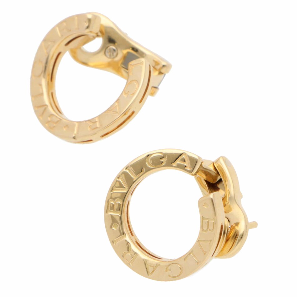 Vintage Bulgari B.zero1 Circular Earrings in Yellow Gold