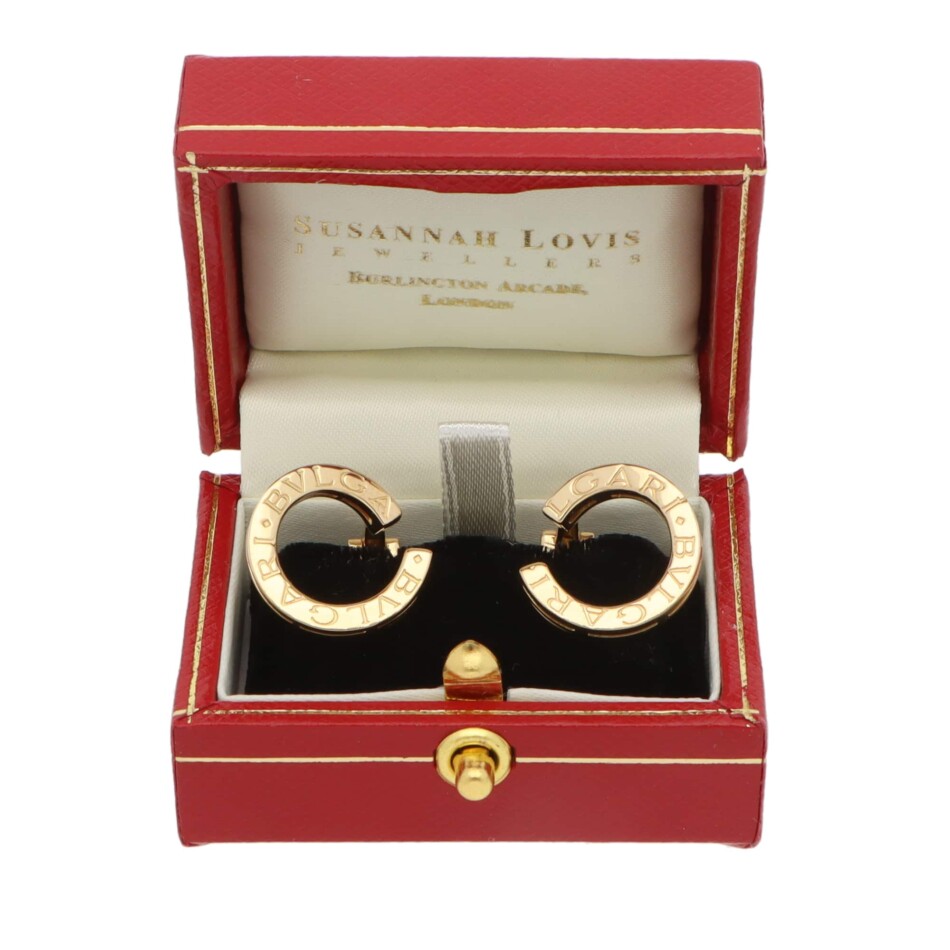 Vintage Bulgari B.zero1 Circular Earrings in Yellow Gold
