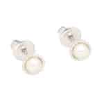 Vintage Mikimoto Pearl Stud Earrings in White Gold