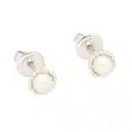 Vintage Mikimoto Pearl Stud Earrings in White Gold