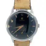 Vintage 1954 manual movement Omega Jumbo wristwatch black
