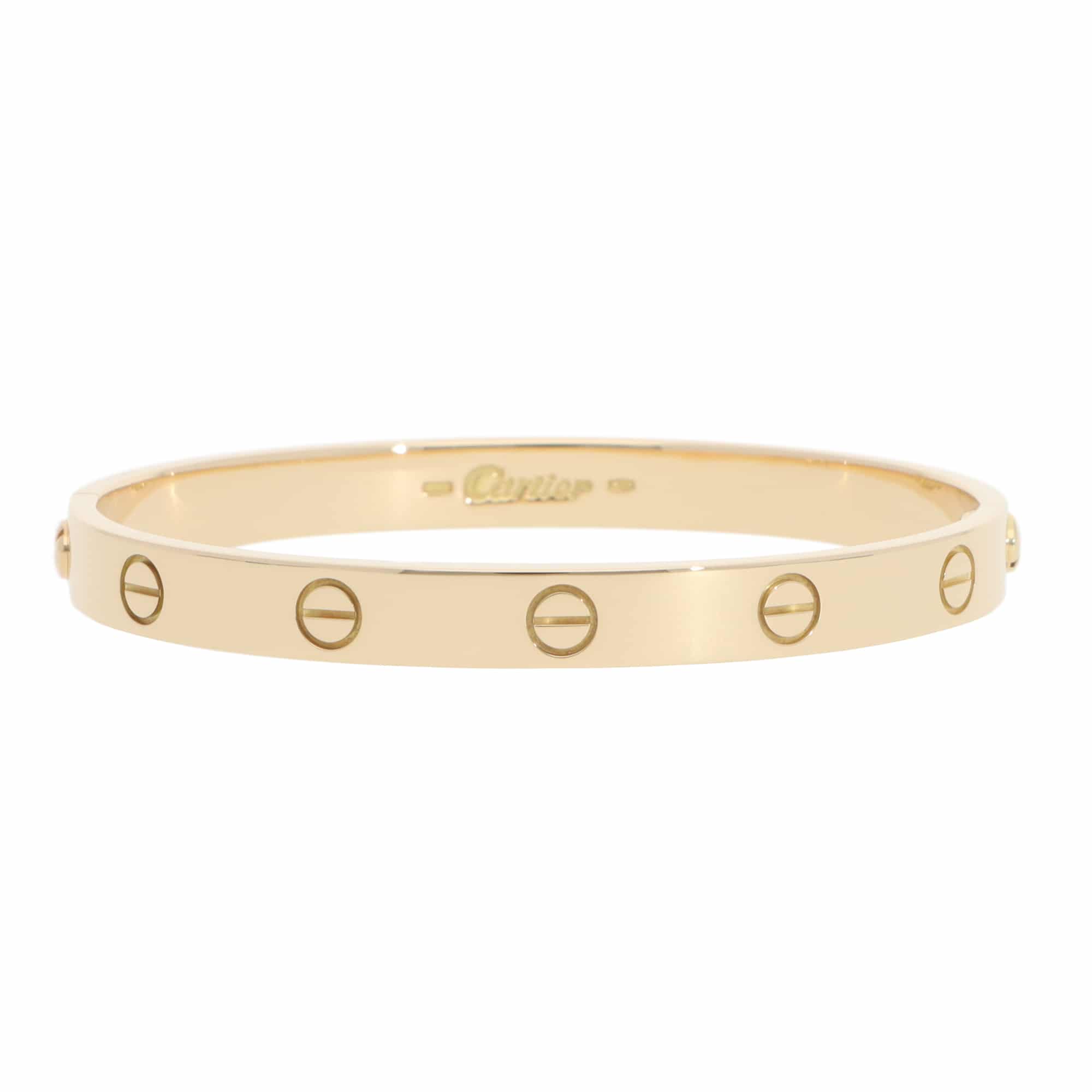Vintage Cartier LOVE Bracelet in Yellow Gold Size 17 at Susannah Lovis Jewellers