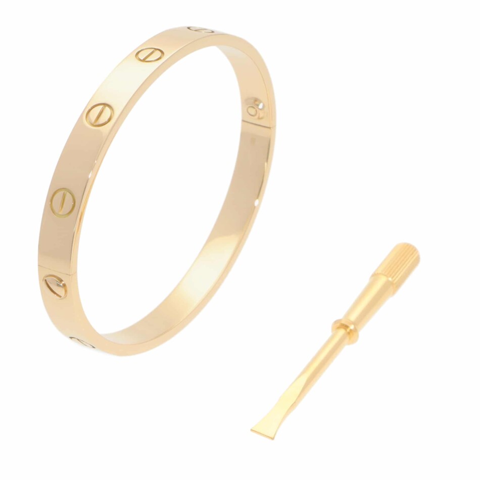Vintage Cartier LOVE Bracelet in Yellow Gold, Size 17