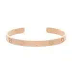 Vintage Cartier LOVE U Bangle in Rose Gold Size 17