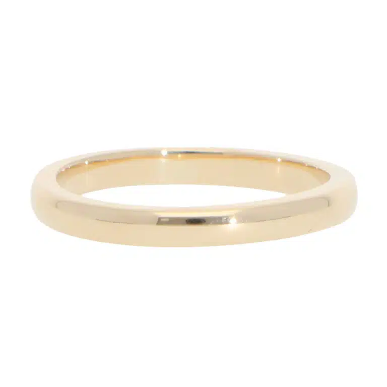 Vintage Court Wedding Band in Yellow Gold