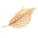 Vintage Leaf Brooch in Yellow Gold