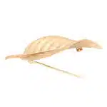 Vintage Leaf Brooch in Yellow Gold