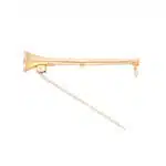 Vintage Hunting Horn Brooch in Yellow Gold