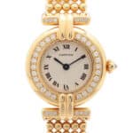 Cartier Colisee Yellow Gold and Diamond Ladies Watch 1980