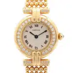 Cartier Colisee Yellow Gold and Diamond Ladies Watch 1980