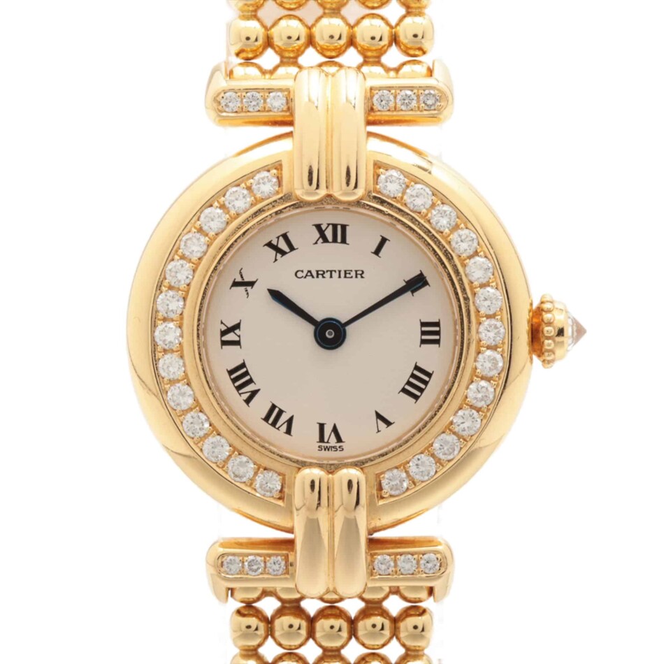 Cartier Colisee Yellow Gold and Diamond Ladies Watch 1980